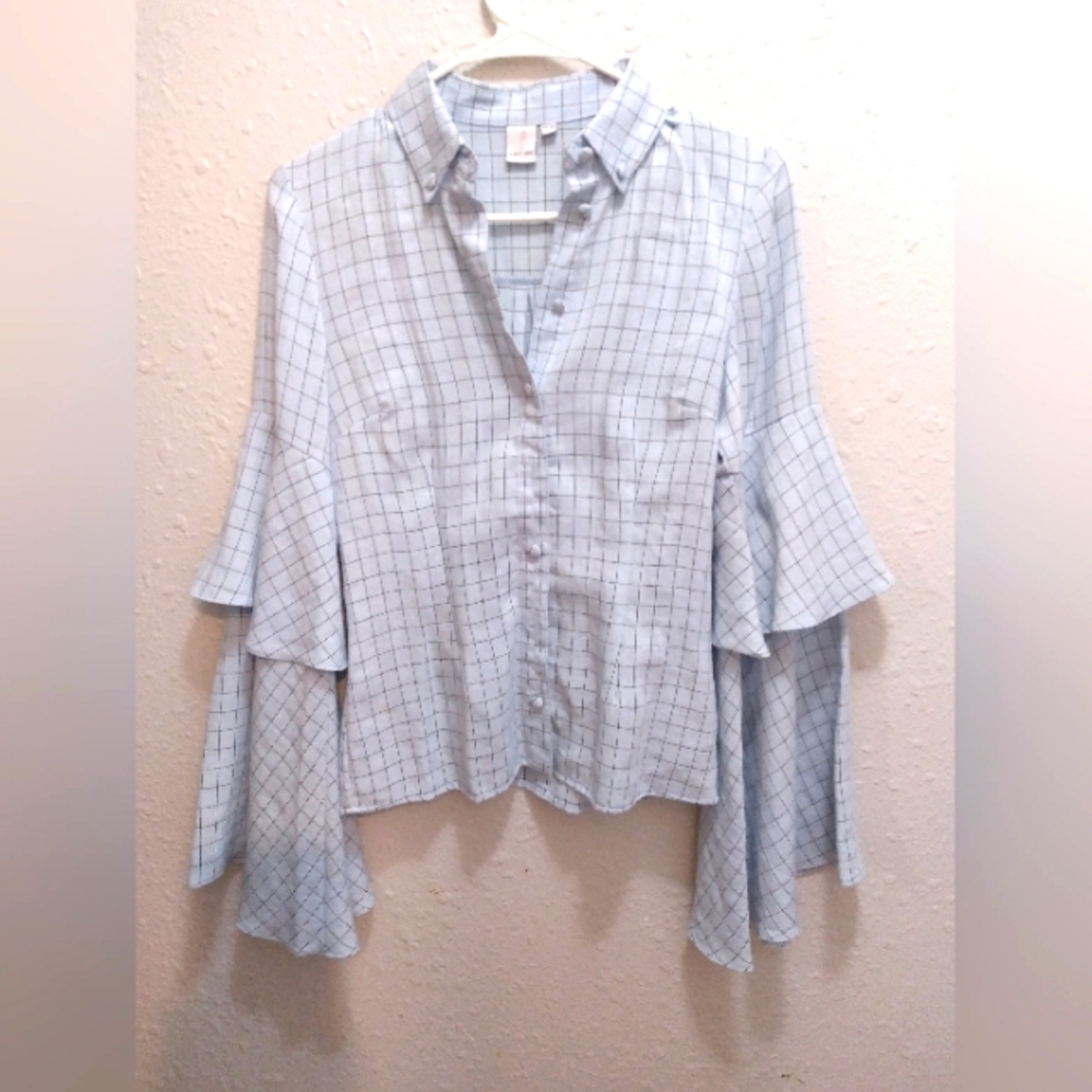 Lost Ink bell sleeve blouse